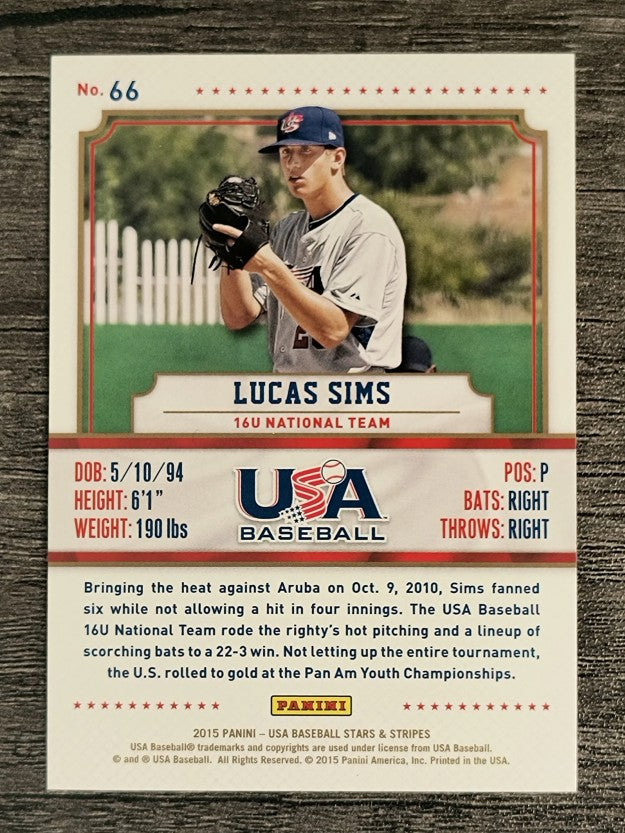 2015 USA Baseball Stars and Stripes #66 Lucas Sims