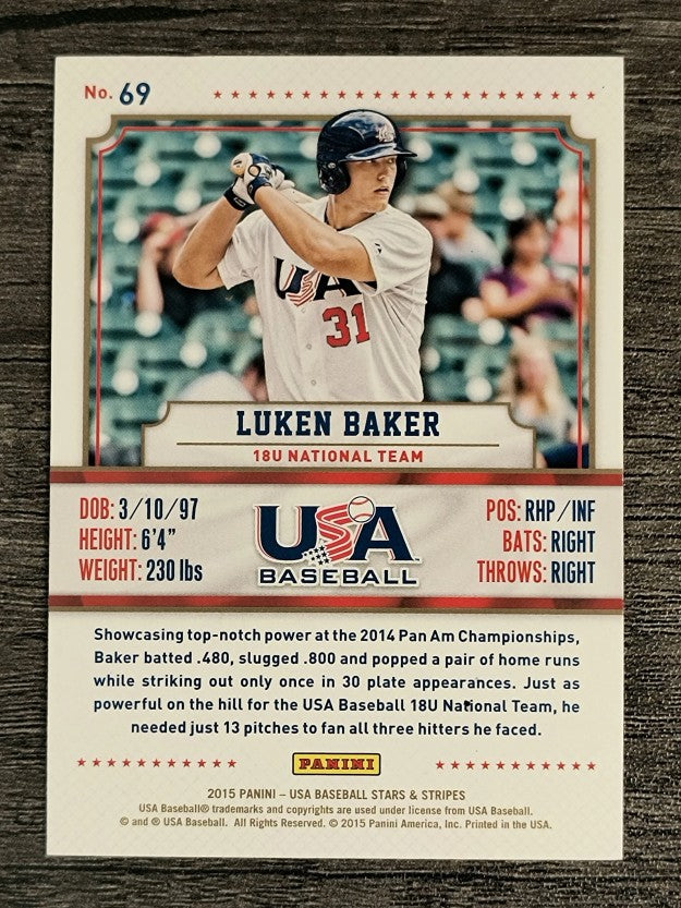 2015 USA Baseball Stars and Stripes #69 Luken Baker
