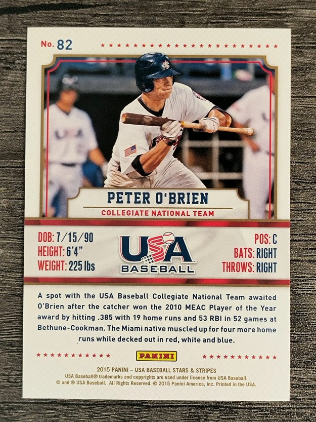2015 USA Baseball Stars and Stripes #82 Peter O'Brien