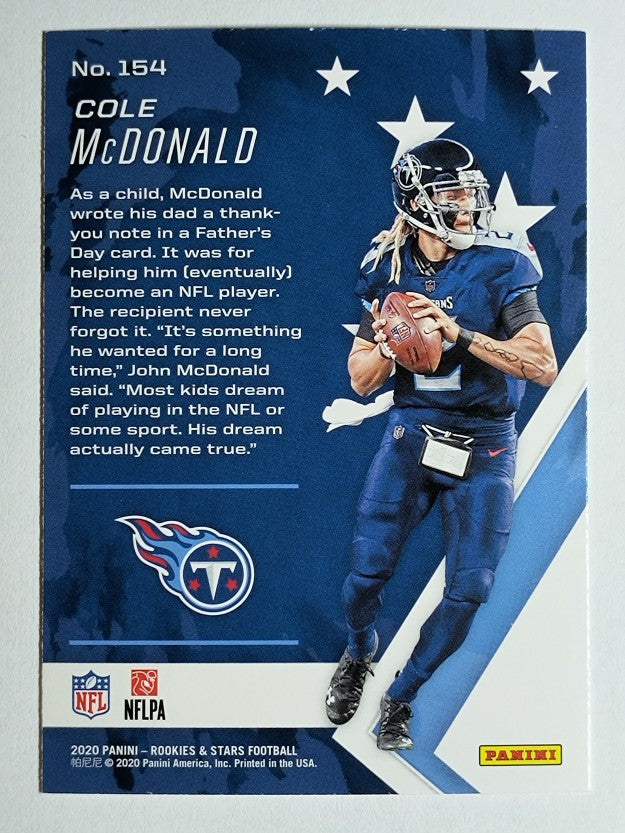 2020 Rookies and Stars #154 Cole McDonald RC