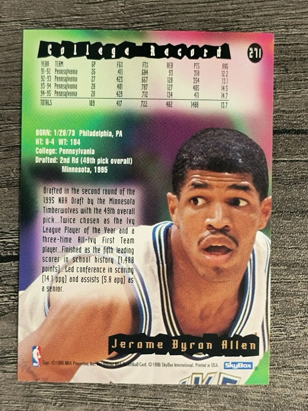1995-96 Hoops #271 Jerome Allen RC