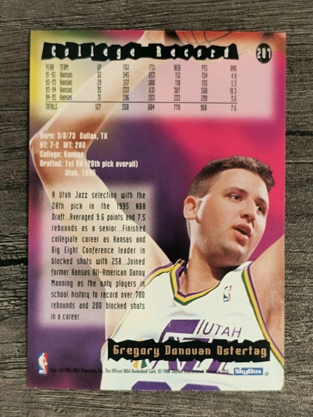 1995-96 Hoops #287 Greg Ostertag RC