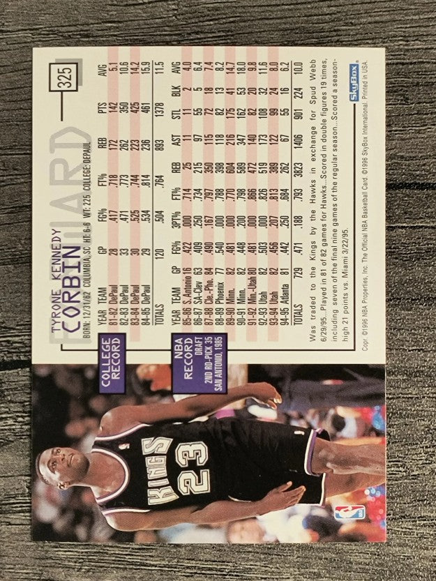 1995-96 Hoops #325 Tyrone Corbin