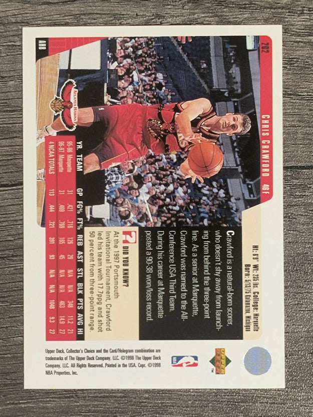 1997-98 Collector's Choice #202 Chris Crawford RC