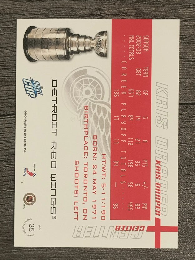 2003-04 Pacific Quest for the Cup #35 Kris Draper