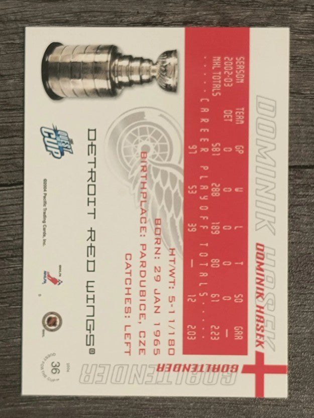2003-04 Pacific Quest for the Cup #36 Dominik Hasek