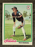 1978 Topps #11 Rick Manning (VGEX)