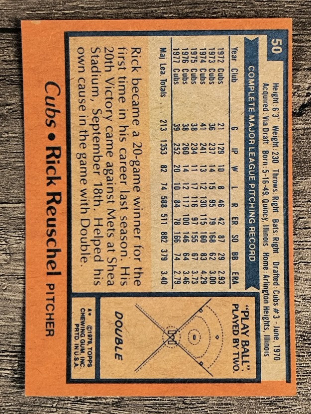 1978 Topps #50 Rick Reuschel (EXMT)