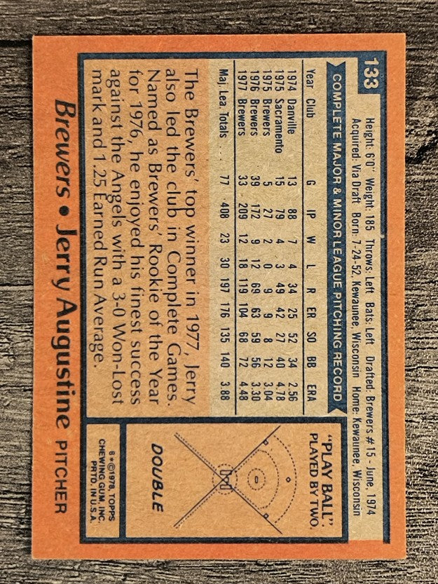 1978 Topps #133 Jerry Augustine (EXMT)