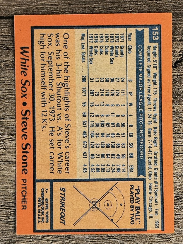 1978 Topps #153 Steve Stone (EXMT)