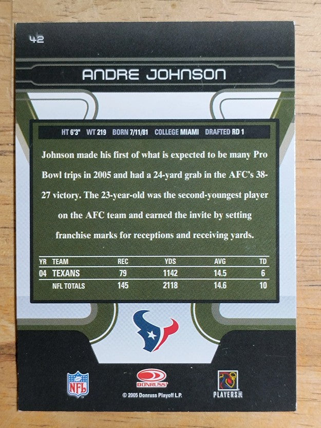 2005 Zenith Z-Silver #42 Andre Johnson