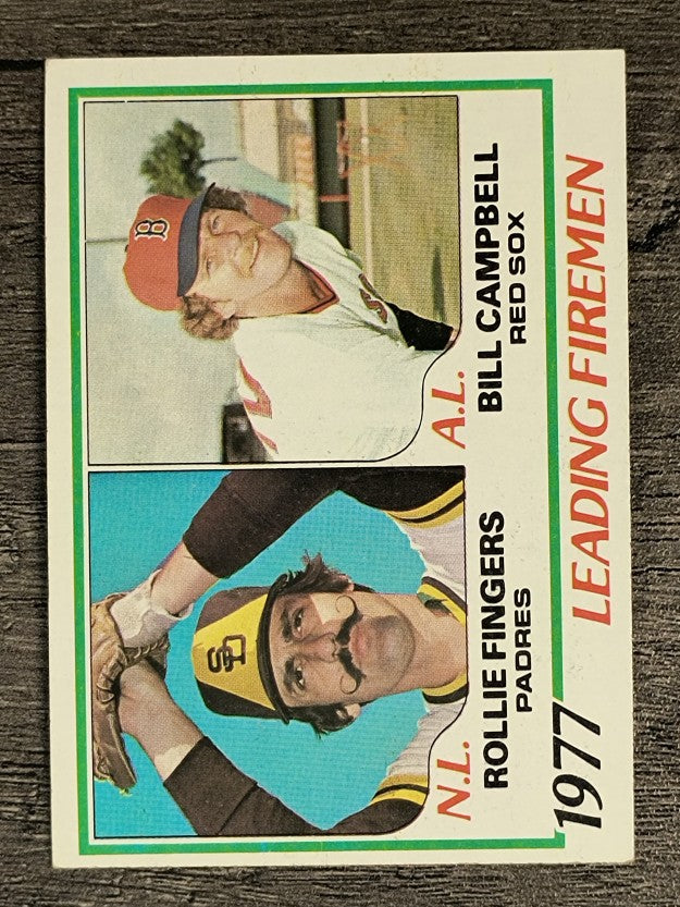 1978 Topps #208 Leading Firemen/Rollie Fingers/Bill Campbell (EXMT)
