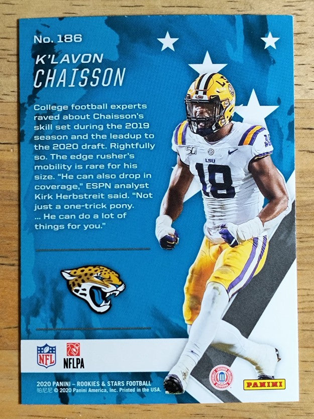 2020 Rookies and Stars #186 K'Lavon Chaisson RC