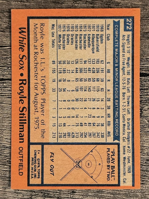 1978 Topps #272 Royle Stillman (EXMT)