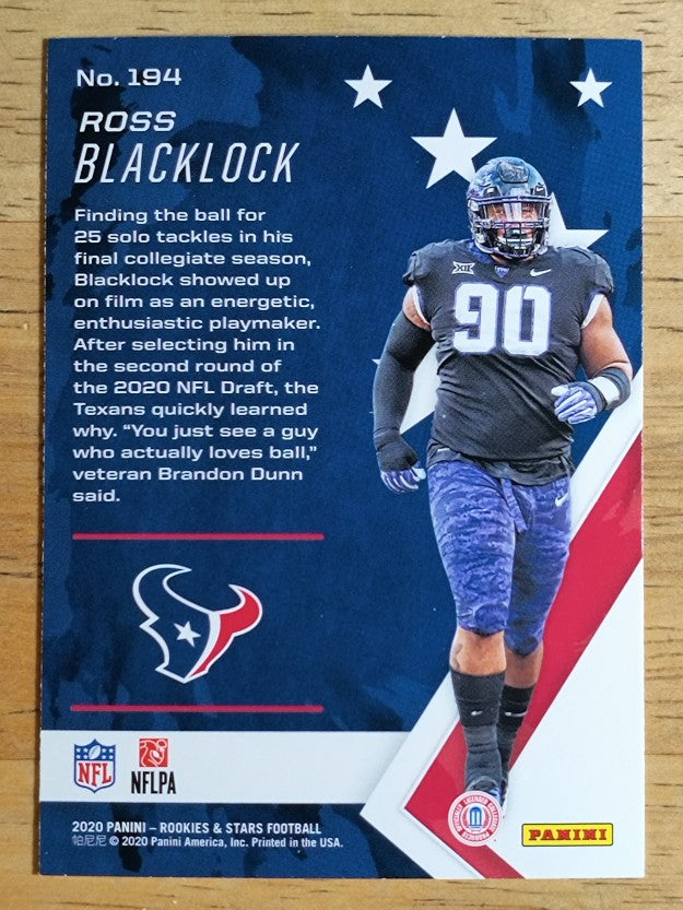 2020 Rookies and Stars #194 Ross Blacklock RC