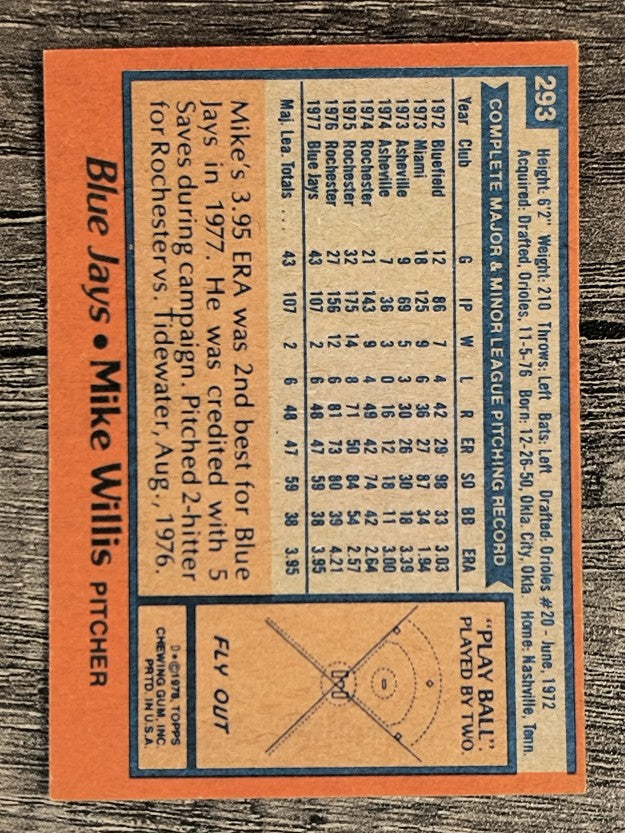 1978 Topps #293 Mike Willis (EXMT)