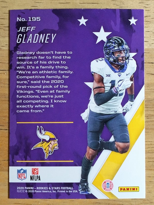2020 Rookies and Stars #195 Jeff Gladney RC