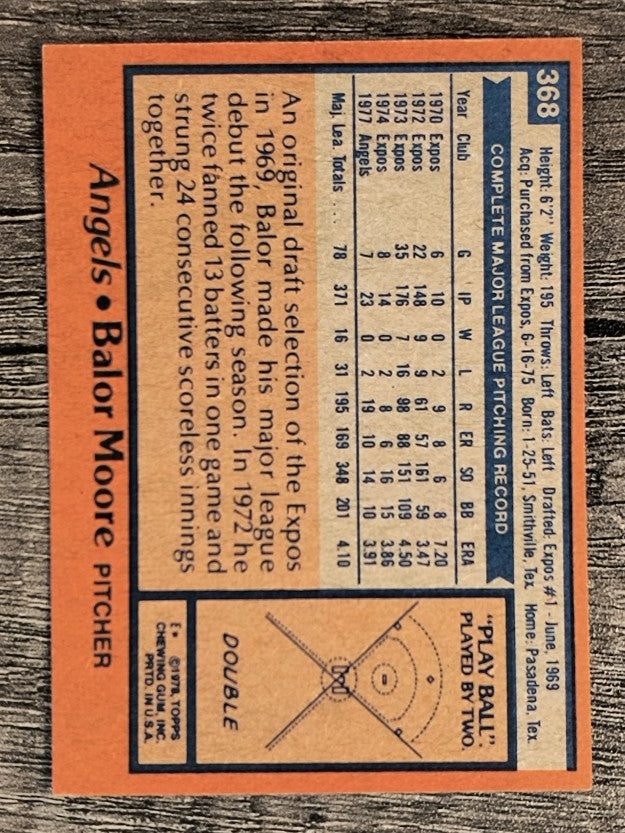 1978 Topps #368 Balor Moore (EXMT)