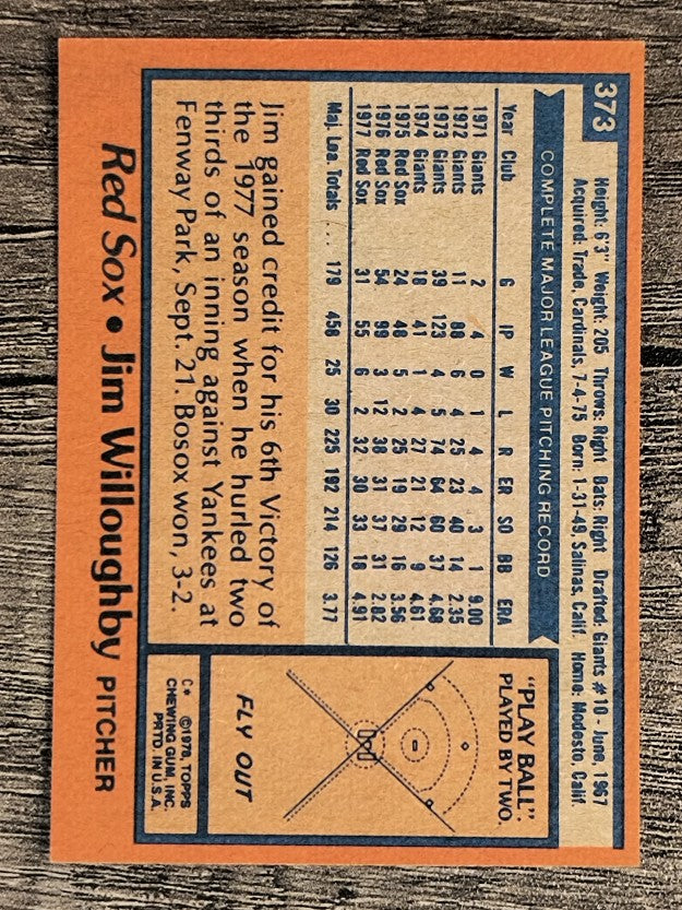 1978 Topps #373 Jim Willoughby (EXMT)