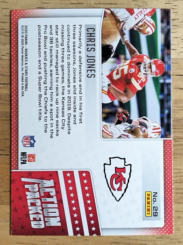 2020 Rookies and Stars Action Packed #29 Chris Jones