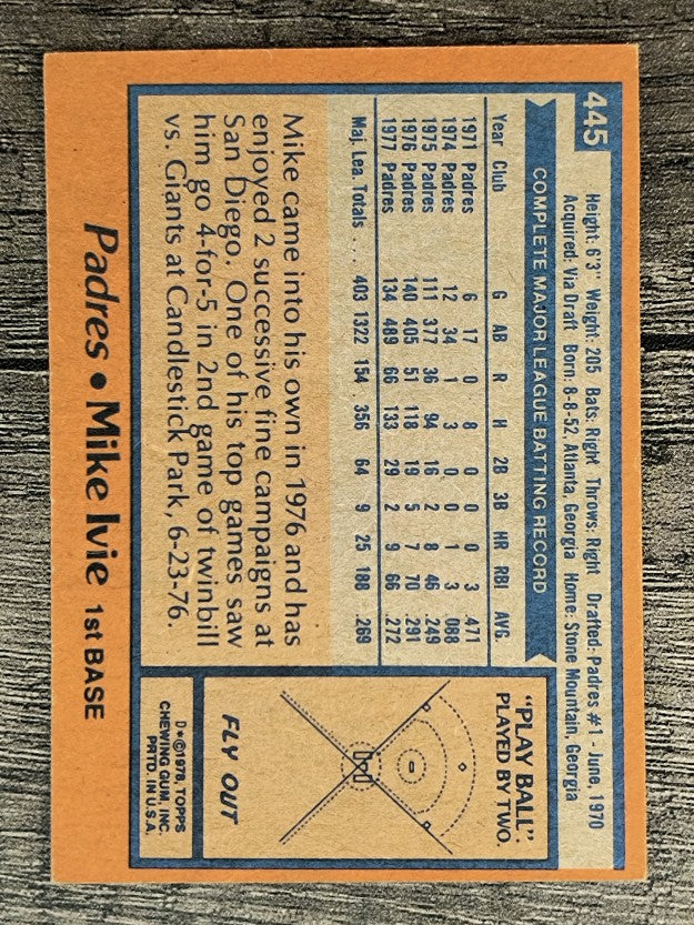1978 Topps #445 Mike Ivie (EXMT)