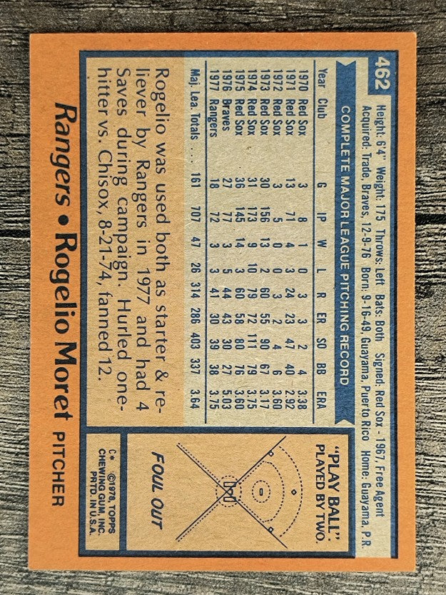 1978 Topps #462 Rogelio Moret (EXMT)