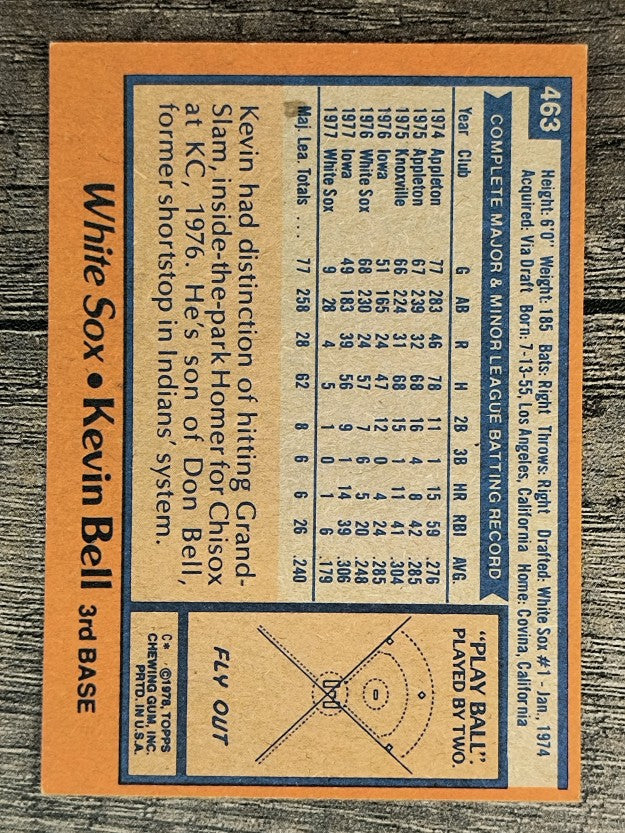 1978 Topps #463 Kevin Bell (EX)