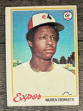 1978 Topps #468 Warren Cromartie RC (VGEX)