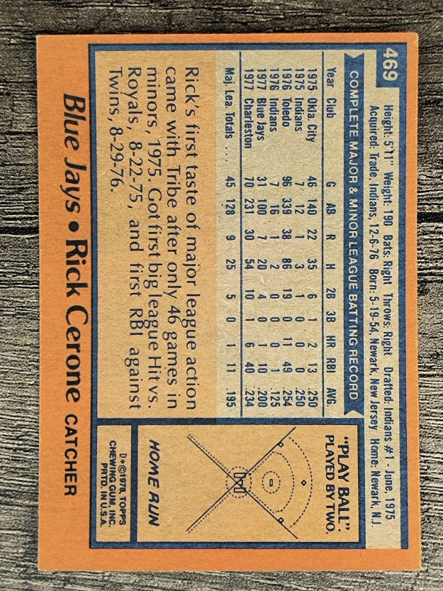 1978 Topps #469 Rick Cerone (EXMT)