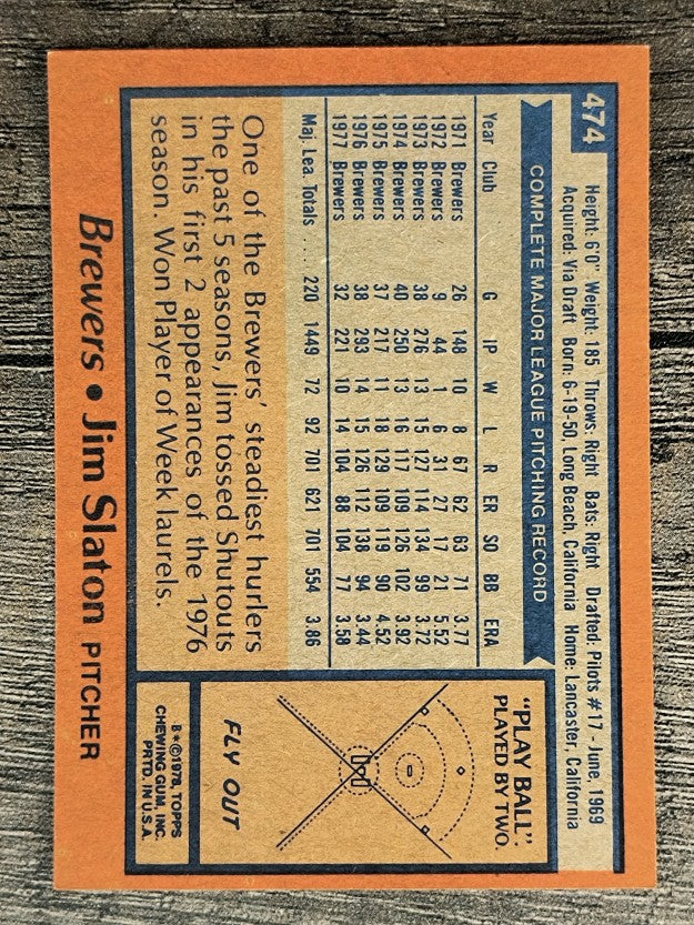 1978 Topps #474 Jim Slaton (NM)