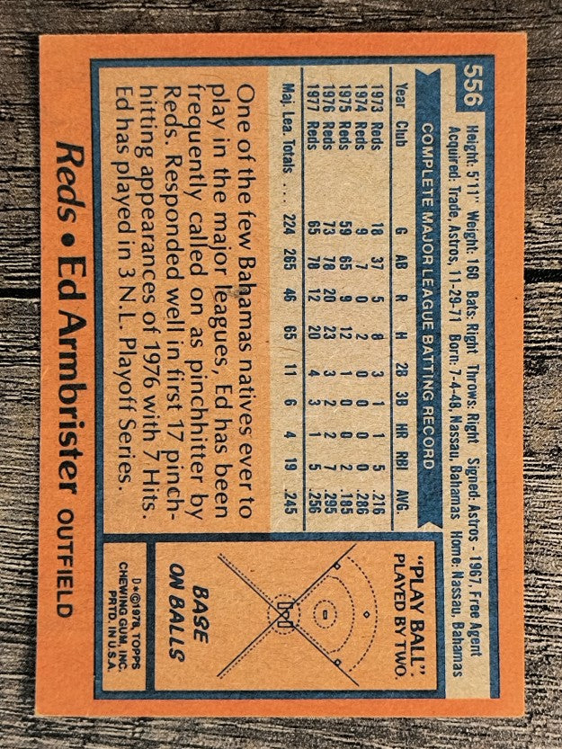 1978 Topps #556 Ed Armbrister (EX)