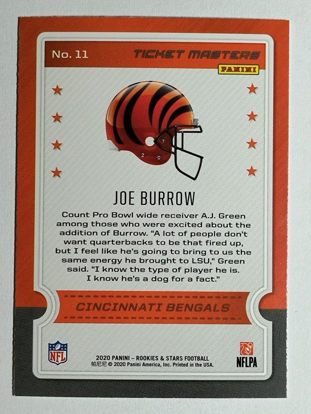 2020 Rookies and Stars Ticket Masters #11 Joe Burrow