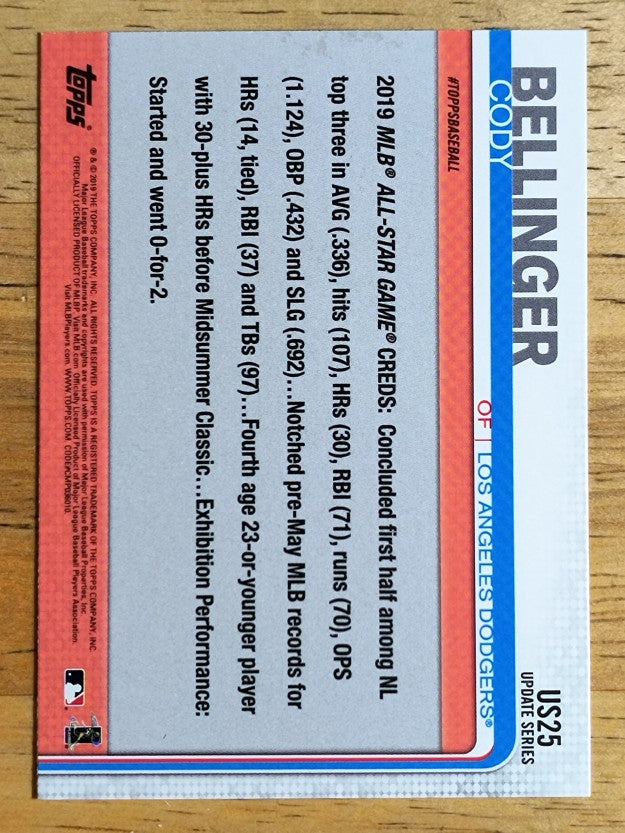 2019 Topps Update #US25 Cody Bellinger AS