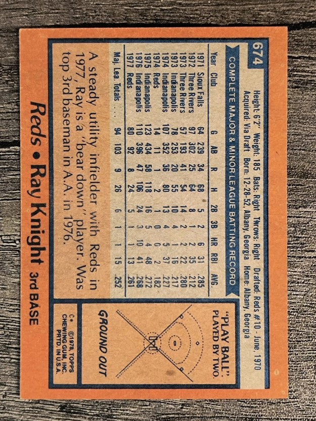 1978 Topps #674 Ray Knight RC (EX)