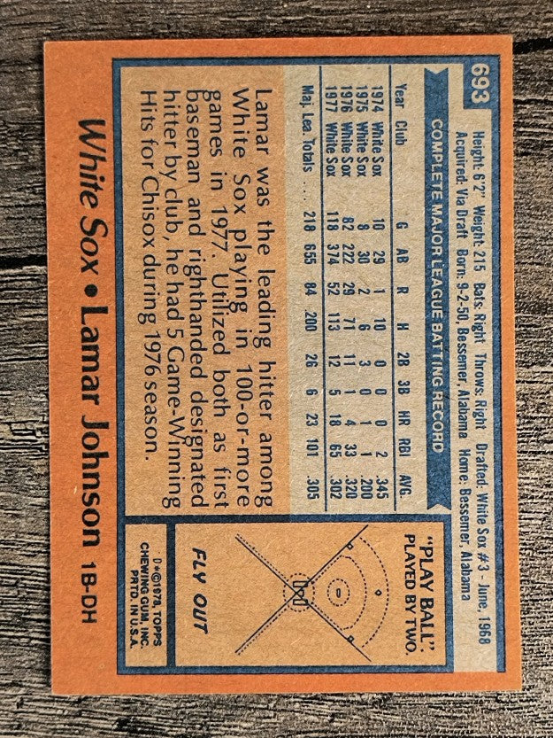 1978 Topps #693 Lamar Johnson (NM)