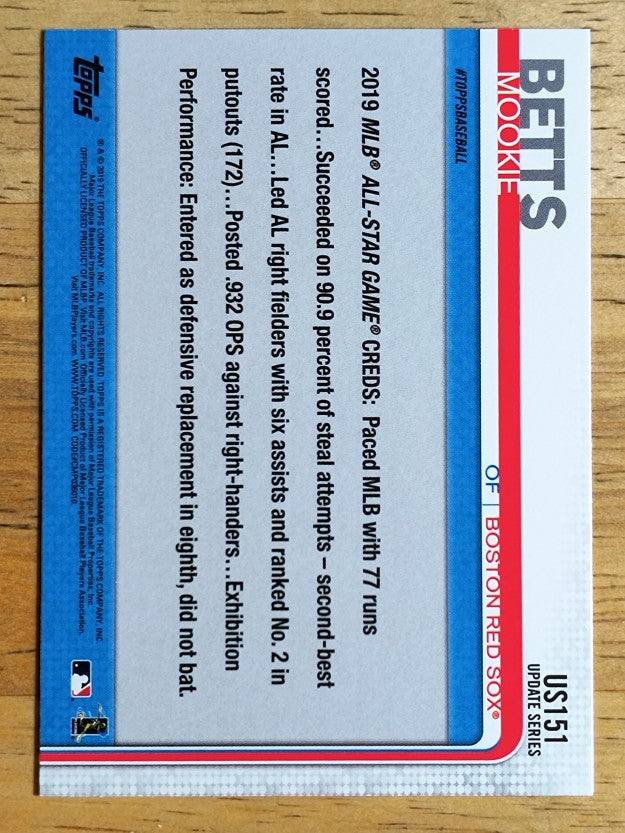 2019 Topps Update #US151 Mookie Betts AS
