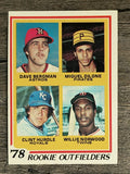 1978 Topps #705 Dave Bergman/Miguel Dilone/Clint Hurdle/Willie Norwood RC (EX)