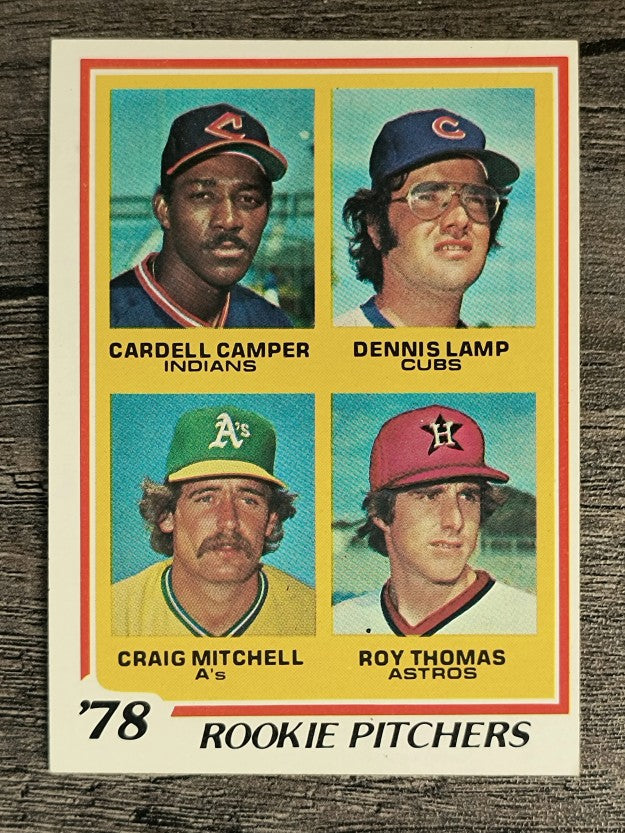 1978 Topps #711 Cardell Camper/Dennis Lamp/Craig Mitchell/Roy Thomas RC (EXMT)