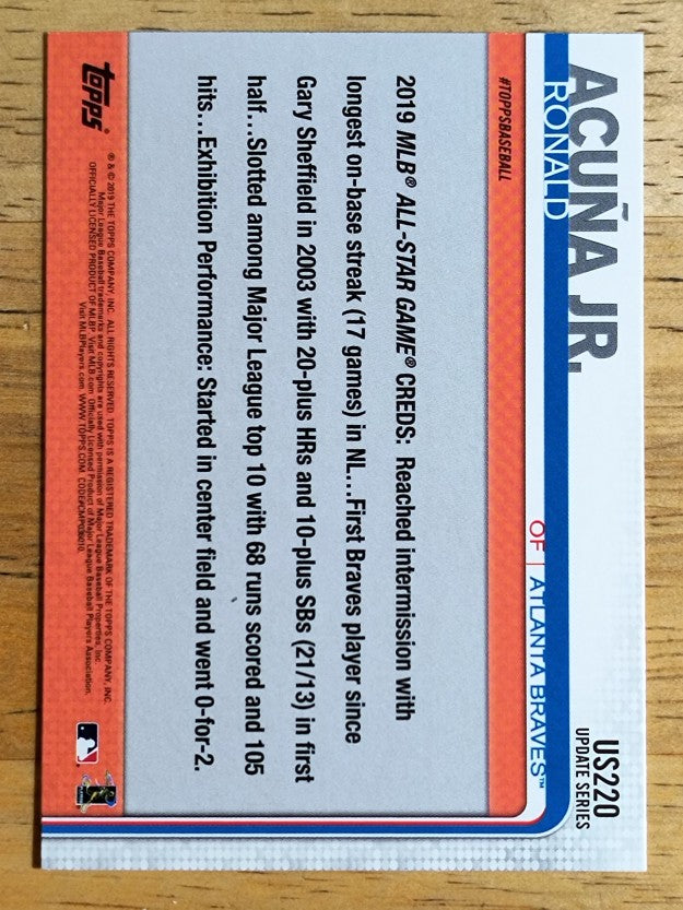 2019 Topps Update #US220 Ronald Acuna Jr. AS