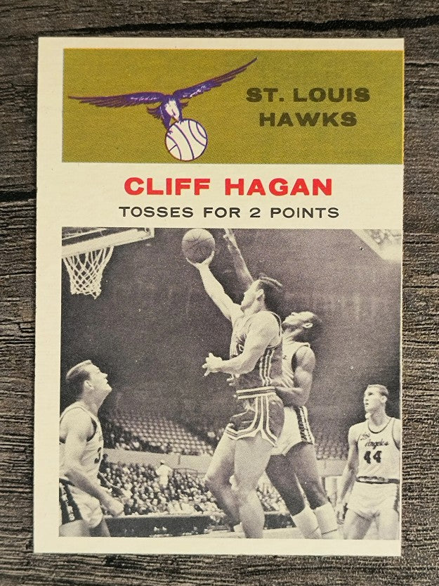 1961-62 Fleer #53 Cliff Hagan IA (EX)