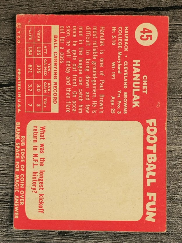 1958 Topps #45 Chet Hanulak (VG)
