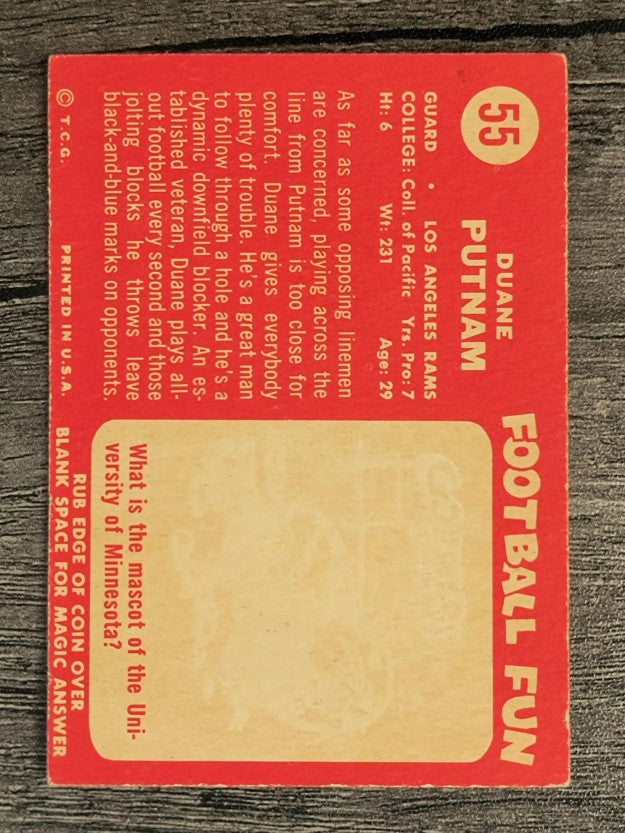1958 Topps #55 Duane Putnam (EX)