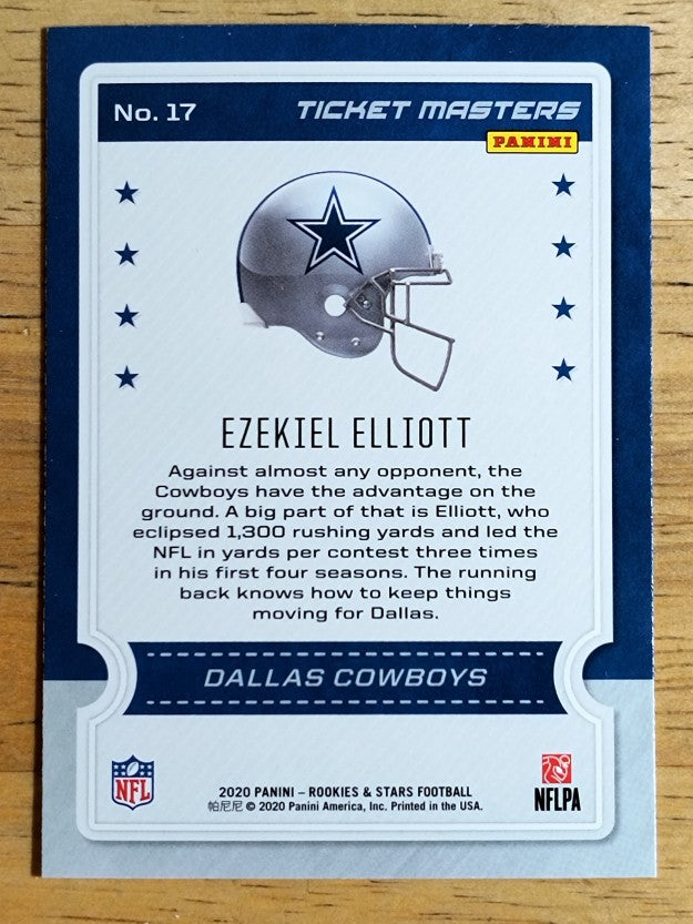 2020 Rookies and Stars Ticket Masters #17 Ezekiel Elliott