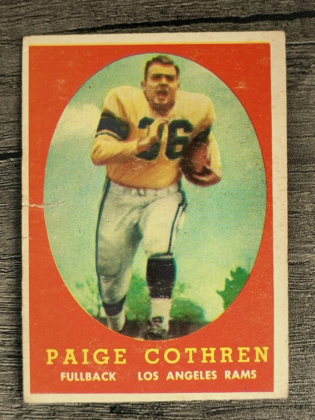 1958 Topps #92 Paige Cothren RC (POOR)