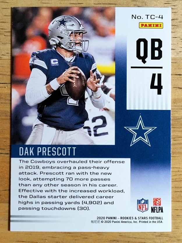 2020 Rookies and Stars Touchdown Club #4 Dak Prescott