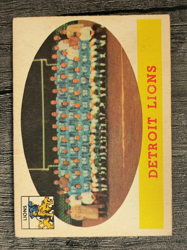 1958 Topps #115 Detroit Lions (VG)