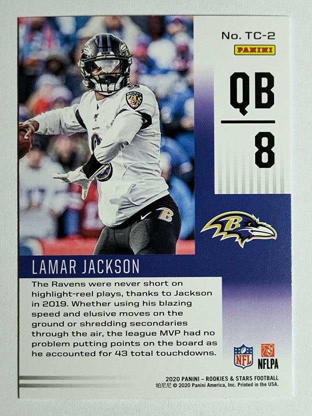 2020 Rookies and Stars Touchdown Club #2 Lamar Jackson