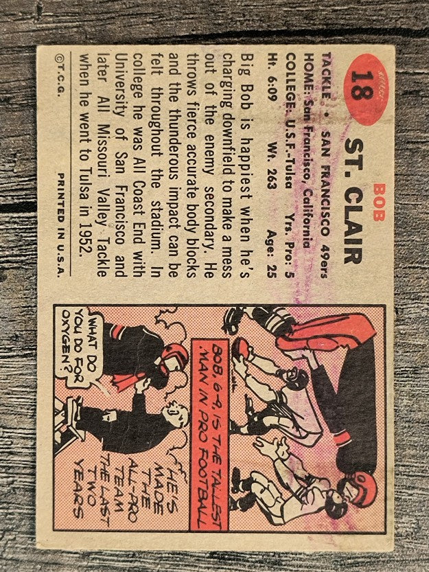 1957 Topps #18 Bob St. Clair (GOOD)