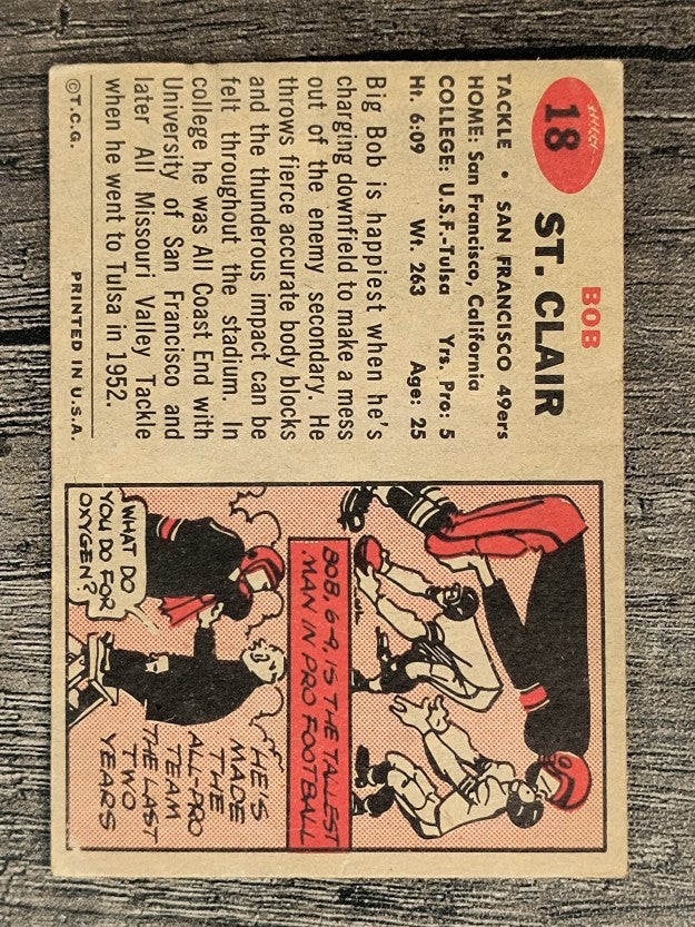 1957 Topps #18 Bob St. Clair (VG)