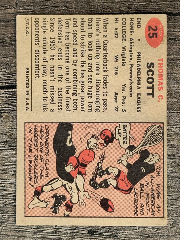 1957 Topps #25 Tom Scott (VGEX)